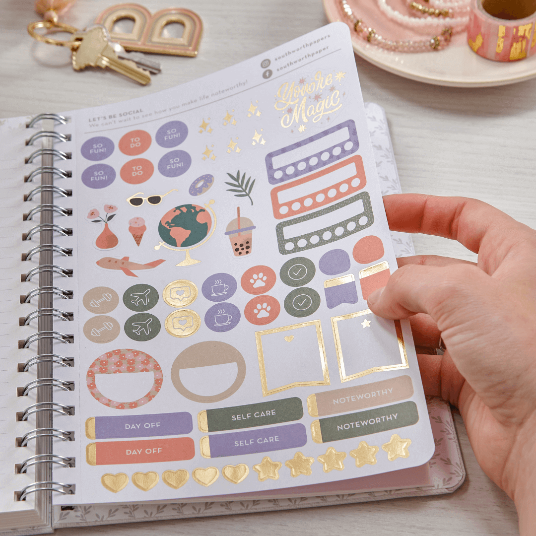 2024-gold-foil-stickers-planner