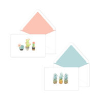PINEAPPLE AND CACTI NOTE CARD SET