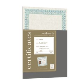 Certificates, Ivory/Green Border, 24 lb. (CT3R)