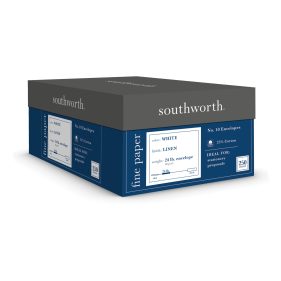 southworth business envelopes white 25% cotton