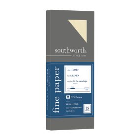 ivory business envelopes southworth 25% cotton
