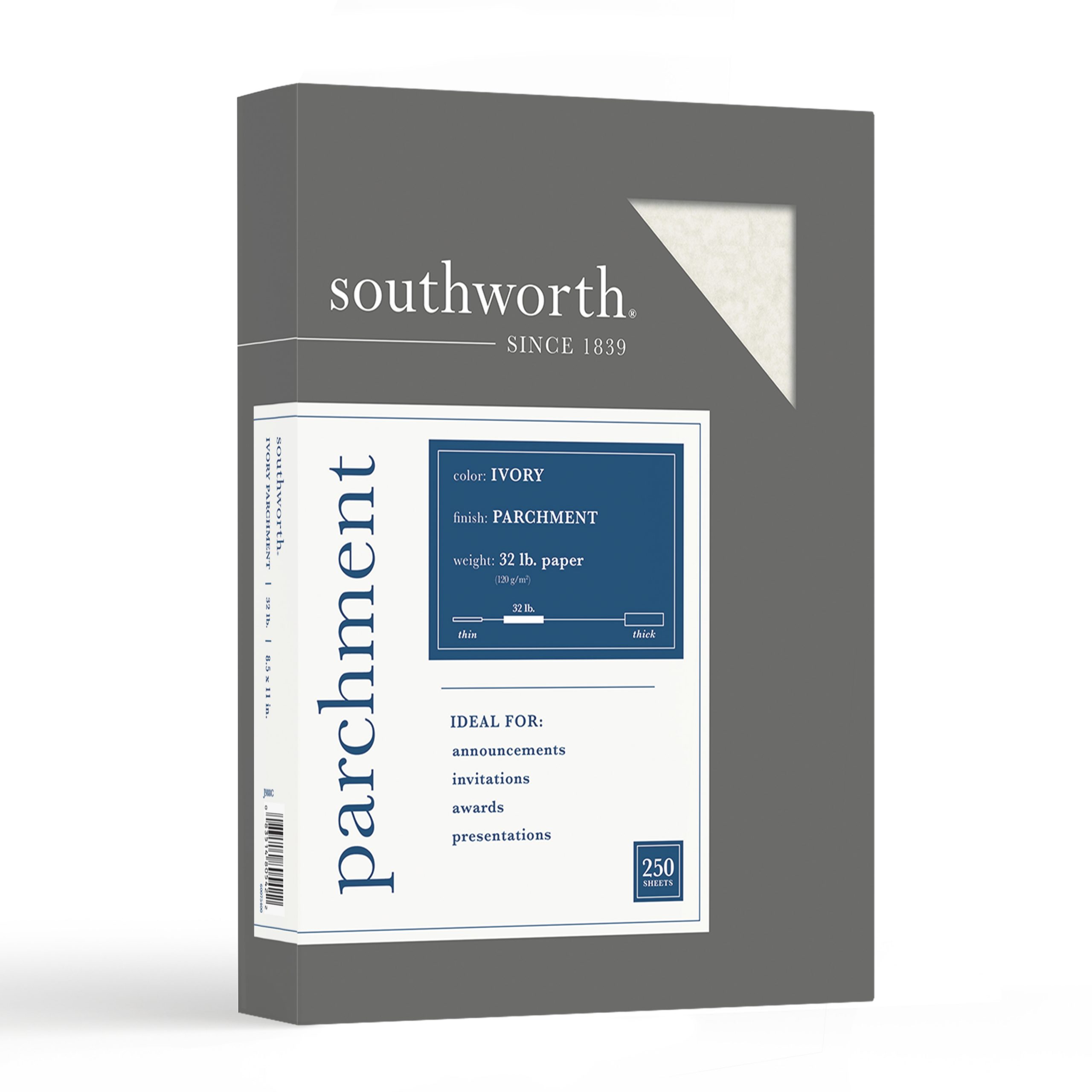 Parchment Paper Ivory, 32 lb. (J988C) - Southworth