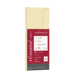 Resume Envelopes, 100% Cotton Ivory, 24 lb. (R14I10L-01)