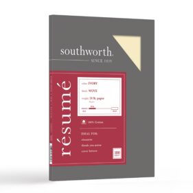 ivory 100% cotton resume paper southworth