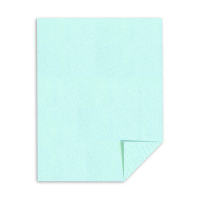  100% Cotton Linen Resume Paper, Blue, 32 lbs., 8-1/2 x 11,  100/Box : Office Products