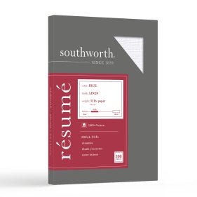 resume paper 100% cotton blue southworth