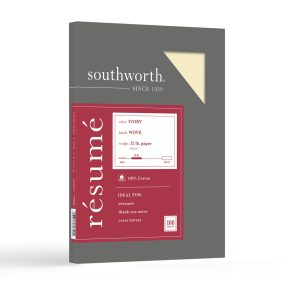 resume paper 100% cotton southworth ivory