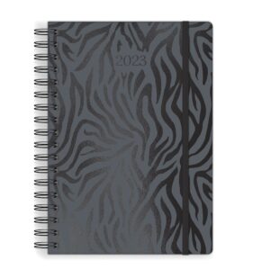 Black Metallic Zebra Medium Planner