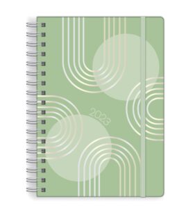 Playful Mint & Silver Links Medium Planner