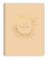 Metallic Burst Sky Tones Peach Large Planner