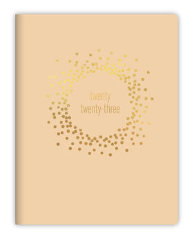 Metallic Burst Sky Tones Peach Large Planner