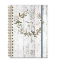 Rustic Sage Blossom Wreath Medium Planner