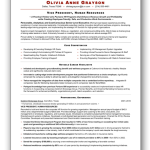 executive hr resume template southworth