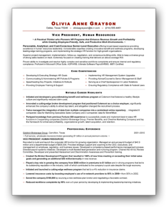 executive hr resume template southworth