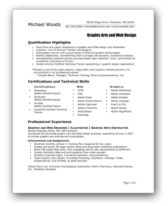 graphic art resume template southworth