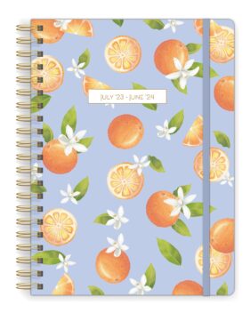 Sweet Citrus Floral Large Twin-Wire Planner