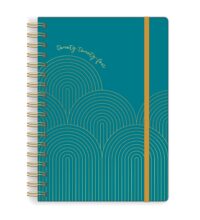 2024 Teal with Golden Links Medium Twin Wire Planner
