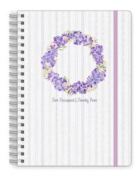 2024 Lavender Wreath Large Twin Wire Planner