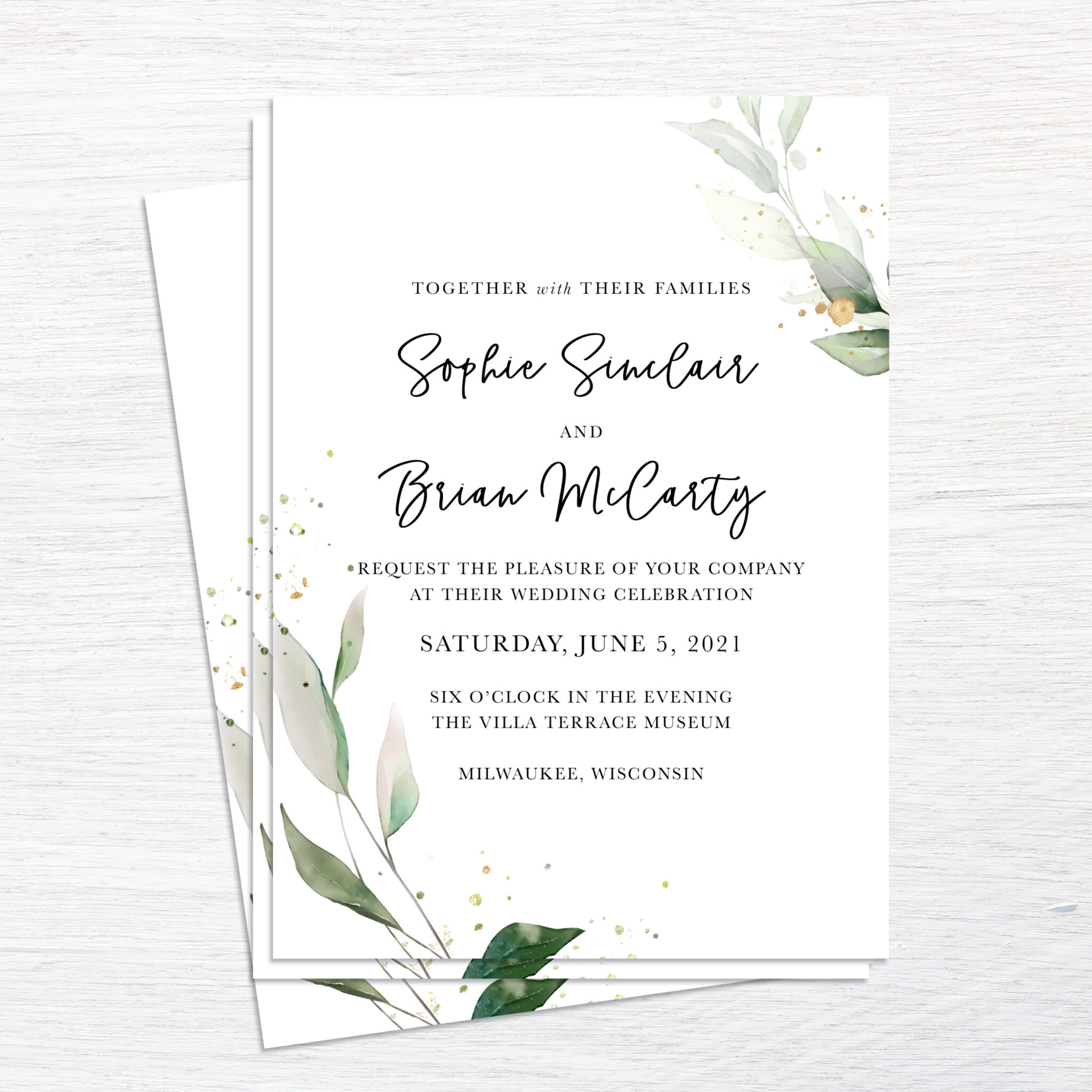 Wedding invitation southworth