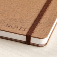 Brown Leather Embossed Medium Journal - Image 4