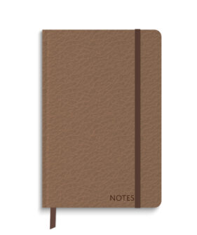 Brown Leather Embossed Medium Journal
