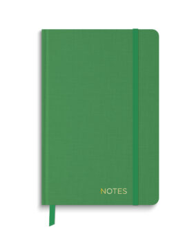 Green Burlap Medium Journal