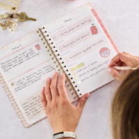 2025 Watercolor Sunset Medium Twin Wire Planner - Image 10
