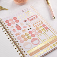 2025 Watercolor Sunset Medium Twin Wire Planner - Image 4