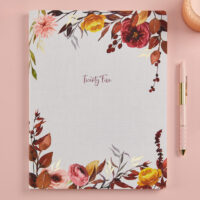 2025 Rustic Autumn Border Flex Cover Monthly Planner - Image 2