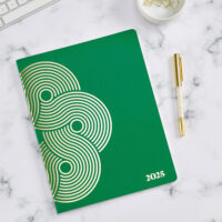 2025 Bold Green Geo Flex Cover Monthly Planner - Image 12
