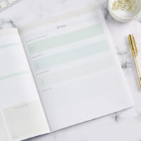 2025 Bold Green Geo Flex Cover Monthly Planner - Image 6