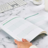 2025 Bold Green Geo Flex Cover Monthly Planner - Image 9