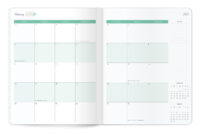 2025 Bold Green Geo Flex Cover Monthly Planner - Image 5