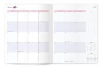 2025 Big Blooms Peony Flex Cover Monthly Planner - Image 3