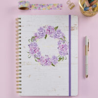 2025 Rustic Hydrangea Wreath Large Twin Wire Planner - Image 2