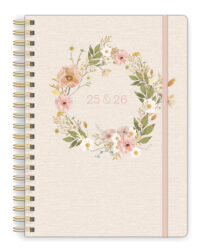 Rustic Pink Bloom Large Twin-Wire Planner