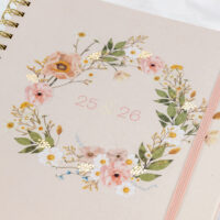 Rustic Pink Bloom Large Twin-Wire Planner - Image 6