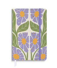 Retro Floral Purple Medium Casebound Journal