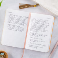 Retro Floral Pink Medium Casebound Journal - Image 3