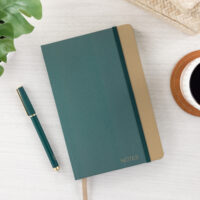 Canvas Texture Green Medium Casebound Journal - Image 2