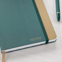 Canvas Texture Green Medium Casebound Journal - Image 5