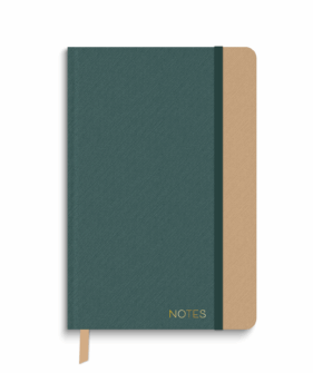 Canvas Texture Green Medium Casebound Journal