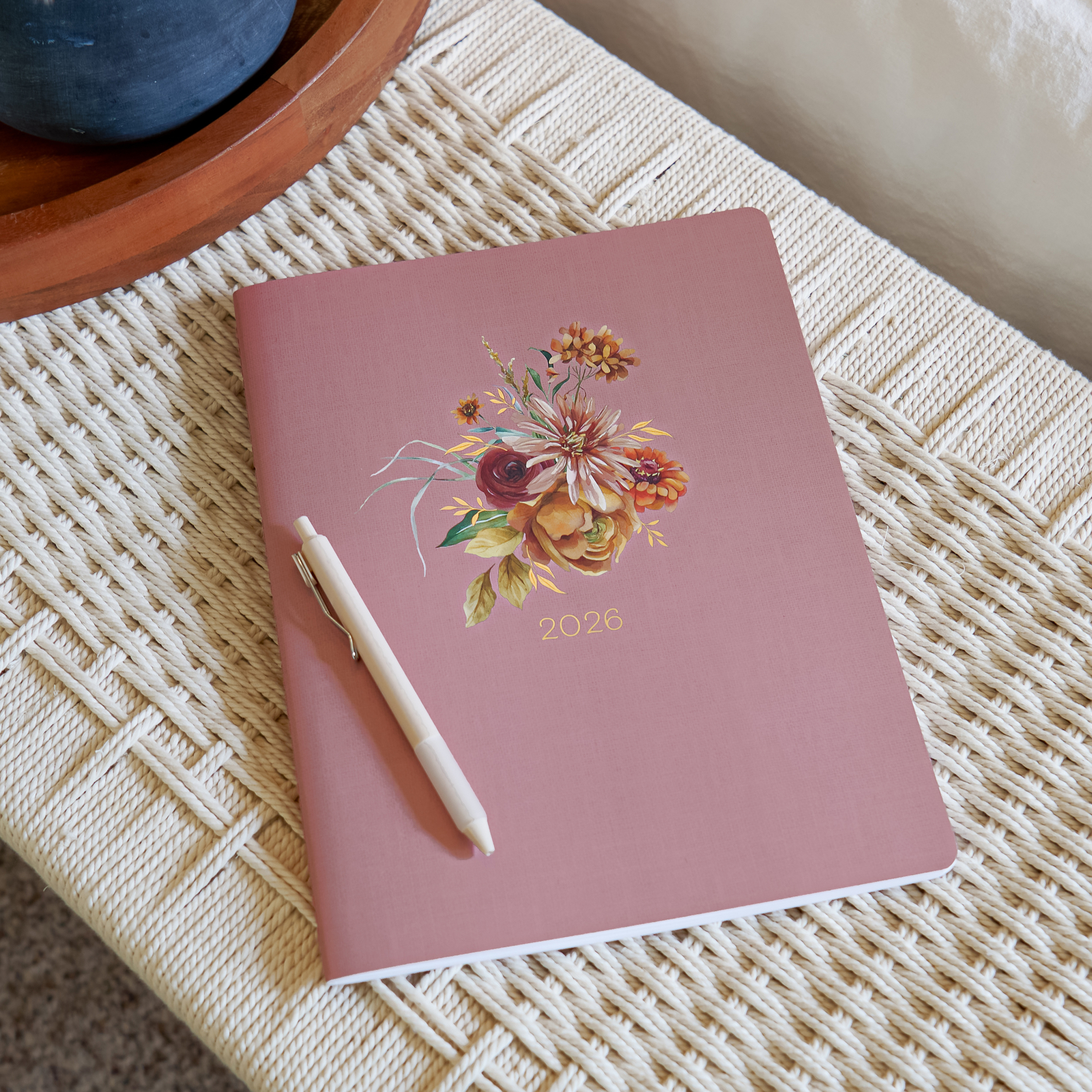 Rustic Autumn Dahlia Bouquet Large Flex Stitch Planner - Image 2