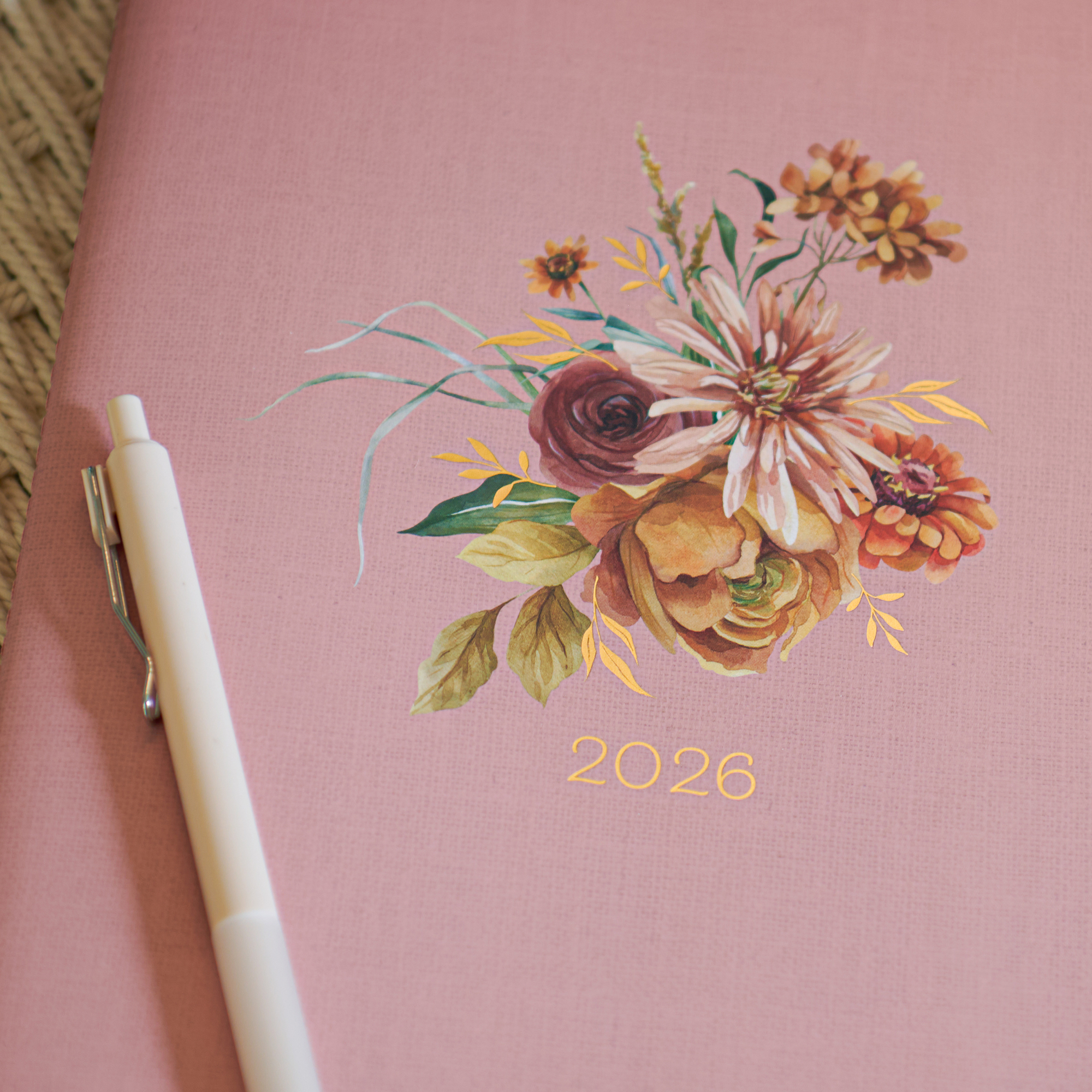 Rustic Autumn Dahlia Bouquet Large Flex Stitch Planner - Image 5