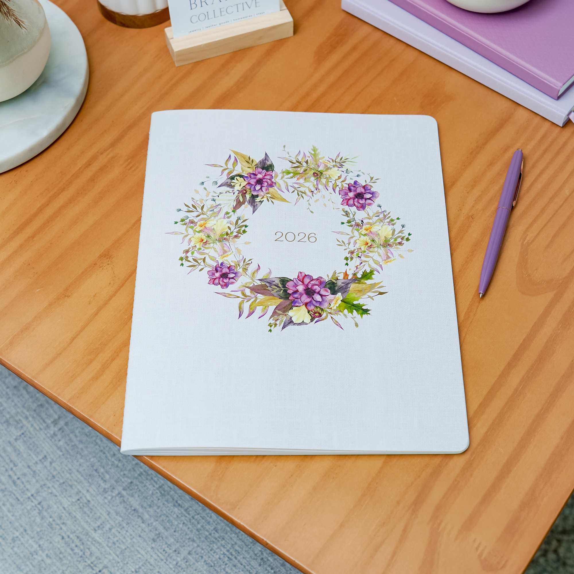 Rustic Sweet Garden Wreath Large Flex Stitch Planner - Image 5